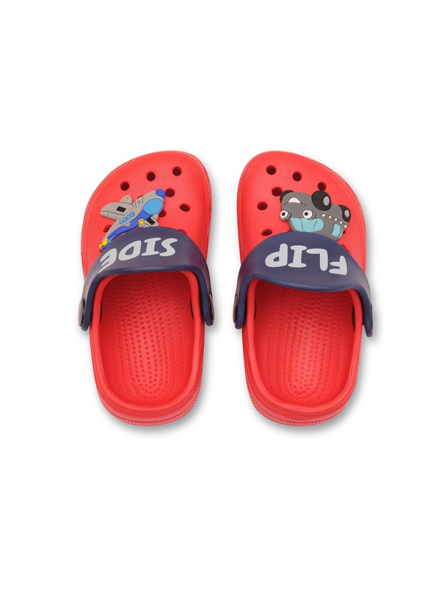 Kids Flipside Sandals | Buy Flipside Unisex Kids Red & Navy Blue Clogs - Footwear For Unisex Kids