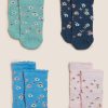 Kids Marks & Spencer Socks | Buy Marks & Spencer Infants Girls Pack Of 4 Assorted Patterned Knitted Ankle Length Socks - Accessories For Girls