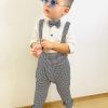 Kids BAESD Party Wear | Buy Baesd Boys Checked Dungaree With Shirt & Bow Tie - Apparel For Boys