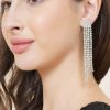 Women DressBerry Fashion Jewellery | Buy Dressberry Silver Toned Contemporary Drop Earrings - Accessories For Women