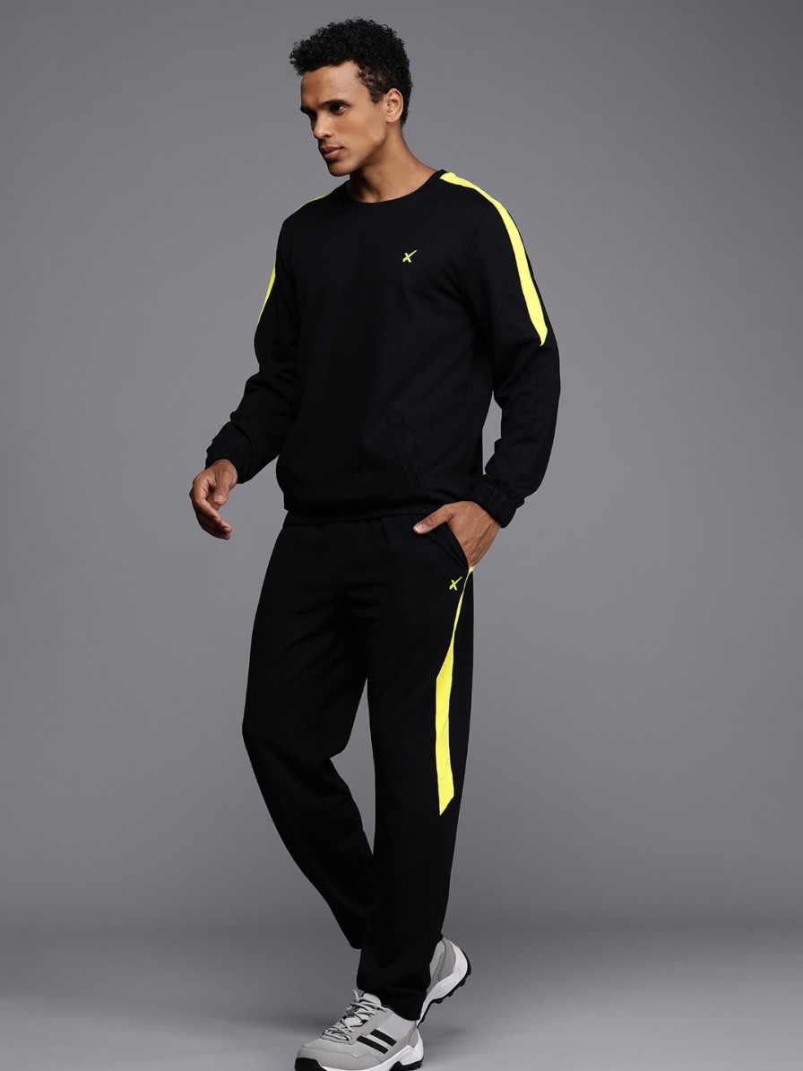 Men HRX by Hrithik Roshan Tracksuits | Buy Hrx By Hrithik Roshan Men Side Striped Rapid Dry Tracksuits - Apparel For Men