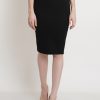 Women Popwings Skirts & Palazzos | Buy Popwings Women Black Solid Pencil Skirts - Apparel For Women