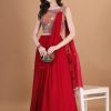 Women Kinjo Lehenga Cholis | Buy Kinjo Embroidered Thread Work Ready To Wear Lehenga & Blouse With Dupatta - Apparel For Women