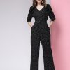 Women KASSUALLY Jumpsuits | Buy Kassually V Neck Polka Dot Printed Cotton Basic Jumpsuit - Apparel For Women