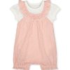 Kids mothercare Mothercare | Buy Mothercare Infant Girls Pink Striped Rompers With T Shirt - Apparel For Girls