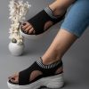 Women Shoetopia Heels | Buy Shoetopia Woven Design Open Toe Wedge Heel Mules - Footwear For Women