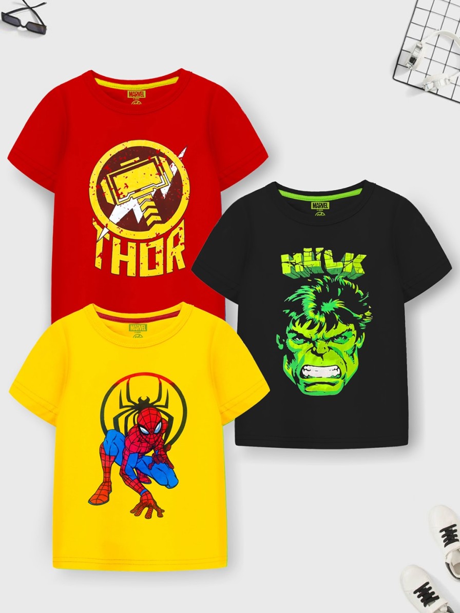 Kids YK Marvel Yk | Buy Yk Marvel Boys Pack Of 3 Thor Printed Cotton T Shirt - Apparel For Boys