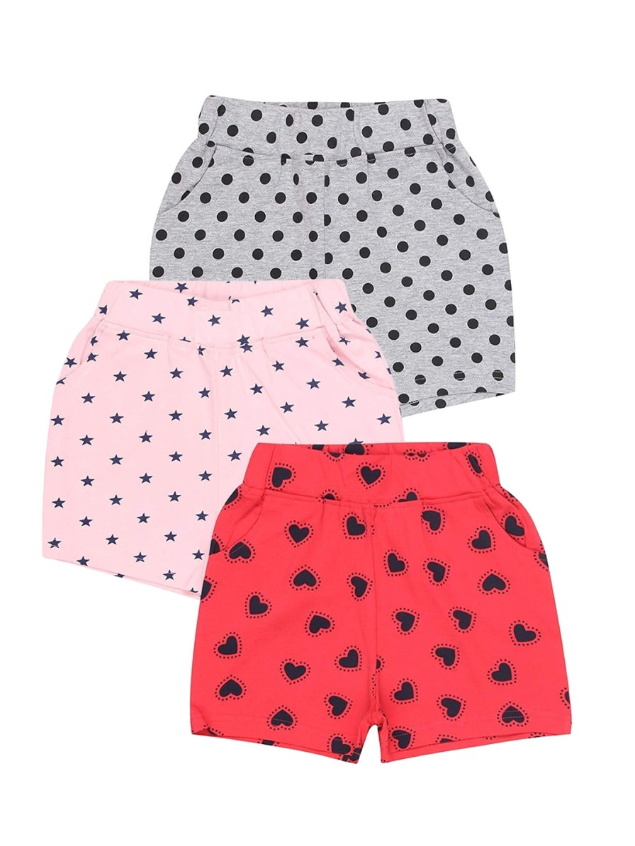 Kids BAESD Skirts & Shorts | Buy Baesd Girls Pack Of 3 Printed Pure Cotton Shorts - Apparel For Girls