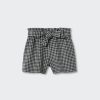 Kids Mango Kids Skirts & Shorts | Buy Mango Kids Girls Checked Sustainable Shorts With Belt - Apparel For Girls