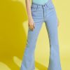 Kids Noh.Voh - SASSAFRAS Kids Jeans, Trousers & Capris | Buy Noh Voh Sassafras Kids Girls Blue Bootcut High Rise Jeans - Apparel For Girls