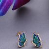 Women SOHI Earrings | Buy Sohi Blue Gold Plated Contemporary Studs Earrings - Accessories For Women