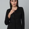 Women Cantabil Blazers & Waistcoats | Buy Cantabil Single Breasted Suede Blazer - Apparel For Women