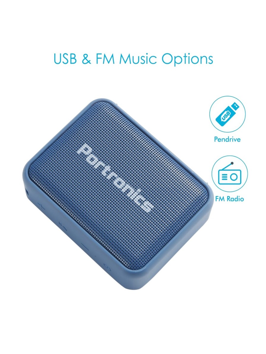 Men Portronics Speakers | Buy Portronics Blue Dynamo 5W Portable Bluetooth Speaker - Accessories For Unisex