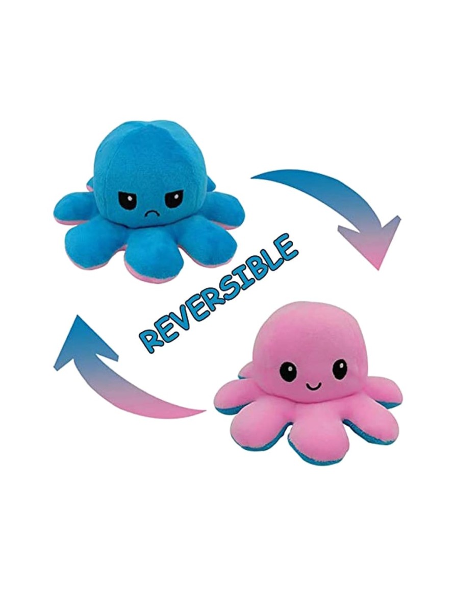 Kids DearJoy Soft Toys | Buy Dearjoy Kids Blue & Pink Reversible Octopus Soft Toy - Toys And Games For Unisex Kids