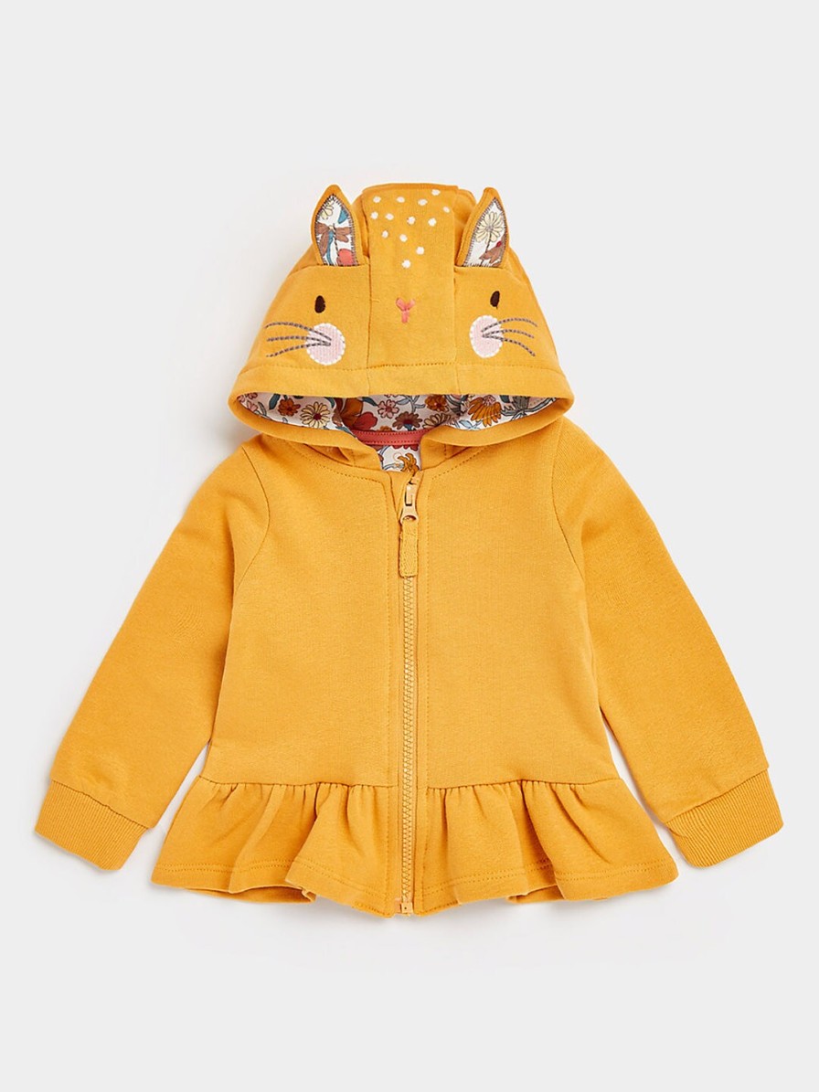 Kids mothercare Mothercare | Buy Mothercare Girls Mustard Yellow Pure Cotton Hooded Sweatshirt - Apparel For Girls