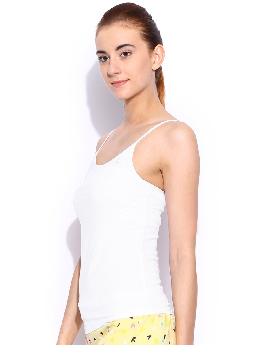 Women Enamor Camisoles & Thermals | Buy Enamor Women White Slim Fit Camisole - Apparel For Women