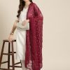 Women HERE&NOW Dupattas & Shawls | Buy Here&Now Embroidered Dupatta With Mirror Work - Apparel For Women