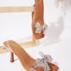 Women JM Looks Heels | Buy Jm Looks Embellished Bows Block Heels With Backstrap - Footwear For Women