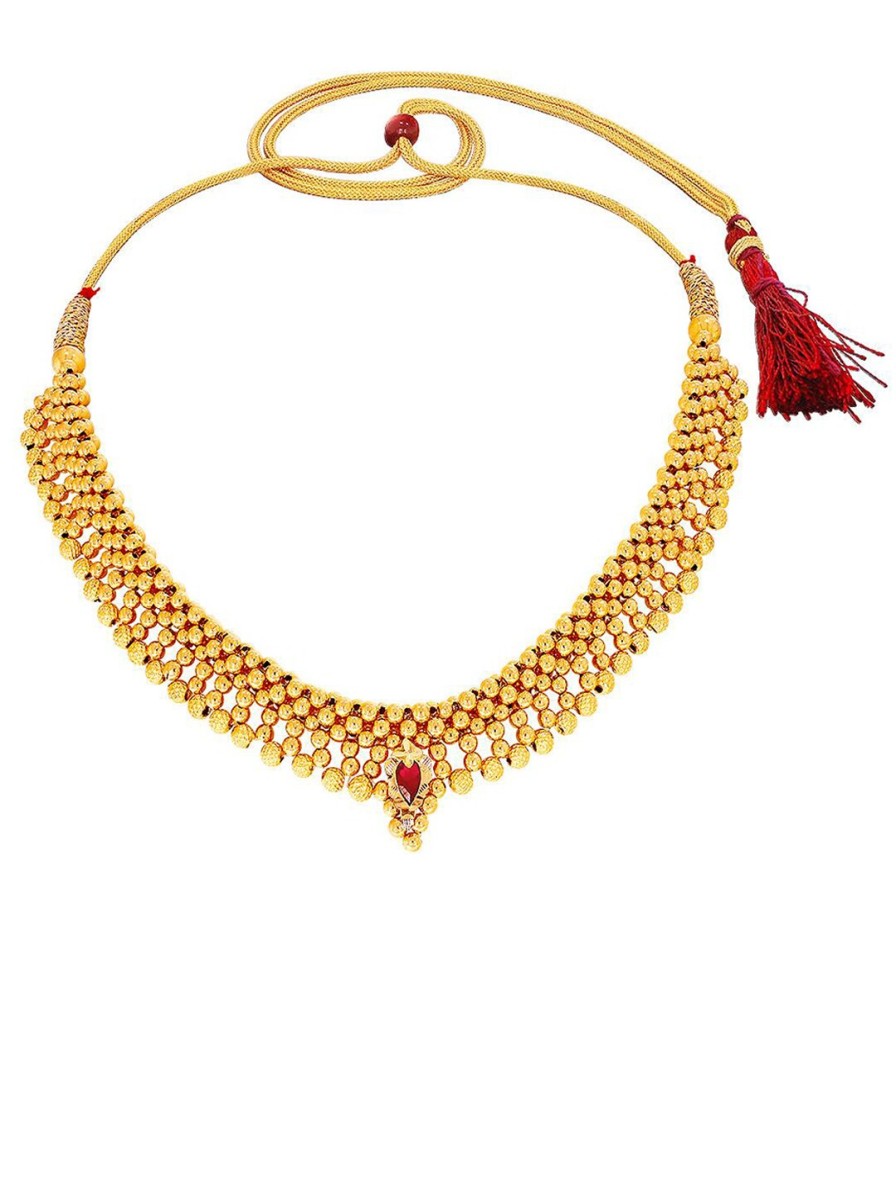 Women CANDERE A KALYAN JEWELLERS COMPANY Fine Jewellery | Buy Candere A Kalyan Jewellers Company Gold Plated 22Kt Choker Necklace - Accessories For Women