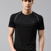 Men HRX by Hrithik Roshan Active T-Shirts | Buy Hrx By Hrithik Roshan Men Black Raglan Sleeved T Shirt - Apparel For Men