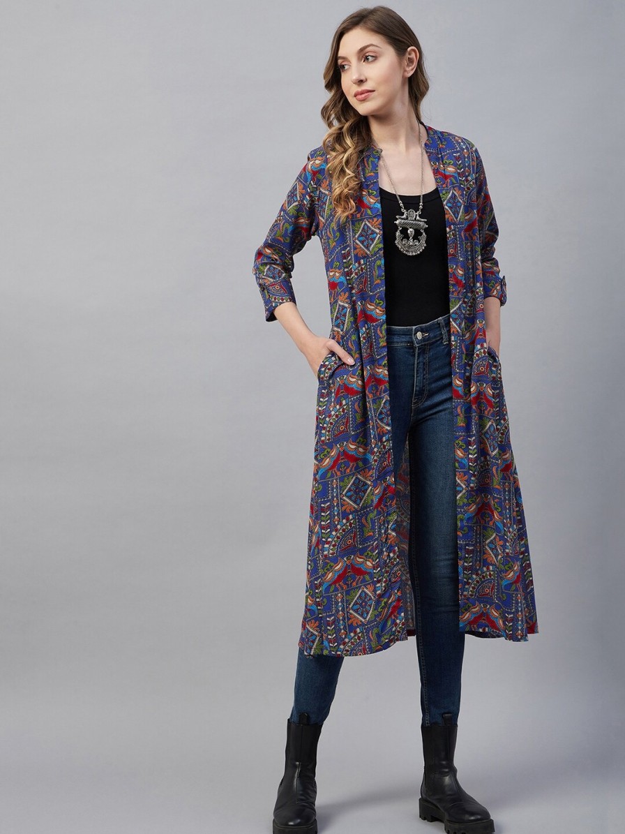 Women Azira Shrugs | Buy Azira Women Printed Longline Shrug - Apparel For Women