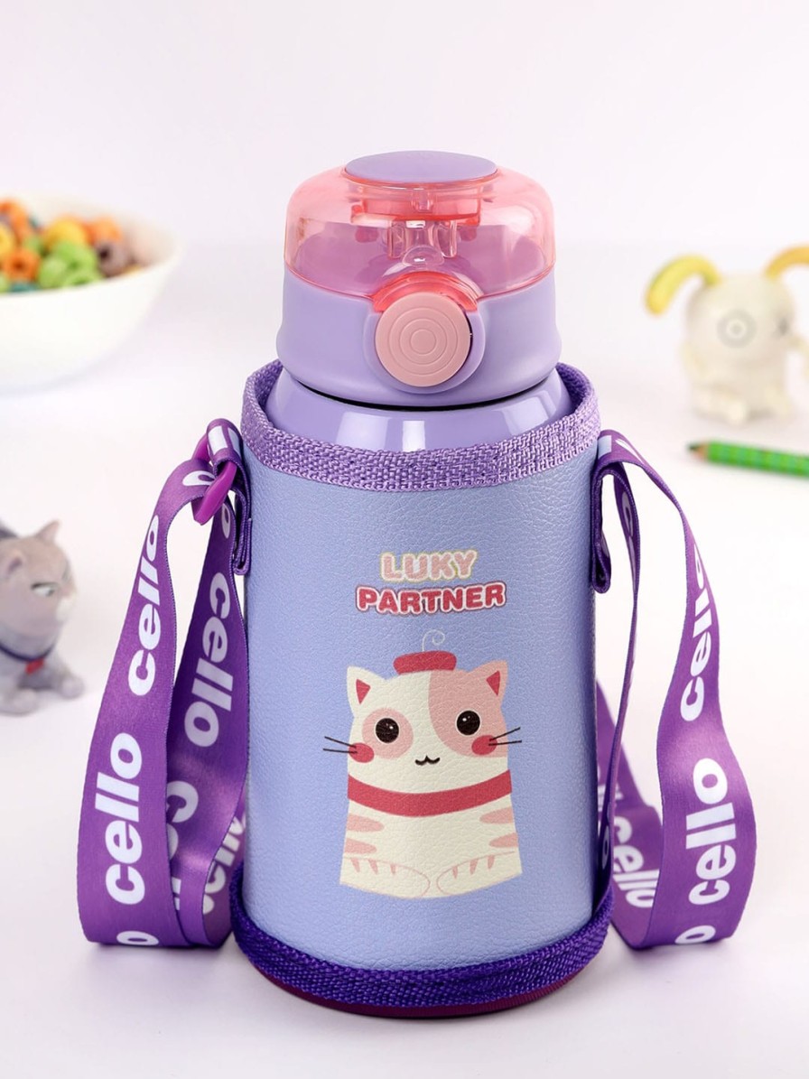 Kids Cello Bags & Backpacks | Buy Cello Kinder Purple Stainless Steel Kids Water Bottle 500Ml - Home For Unisex Kids