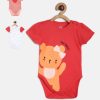 Kids MINI KLUB Bodysuits | Buy Mini Klub Girls Pack Of 3 Graphic Printed Pure Cotton Bodysuit - Apparel For Girls