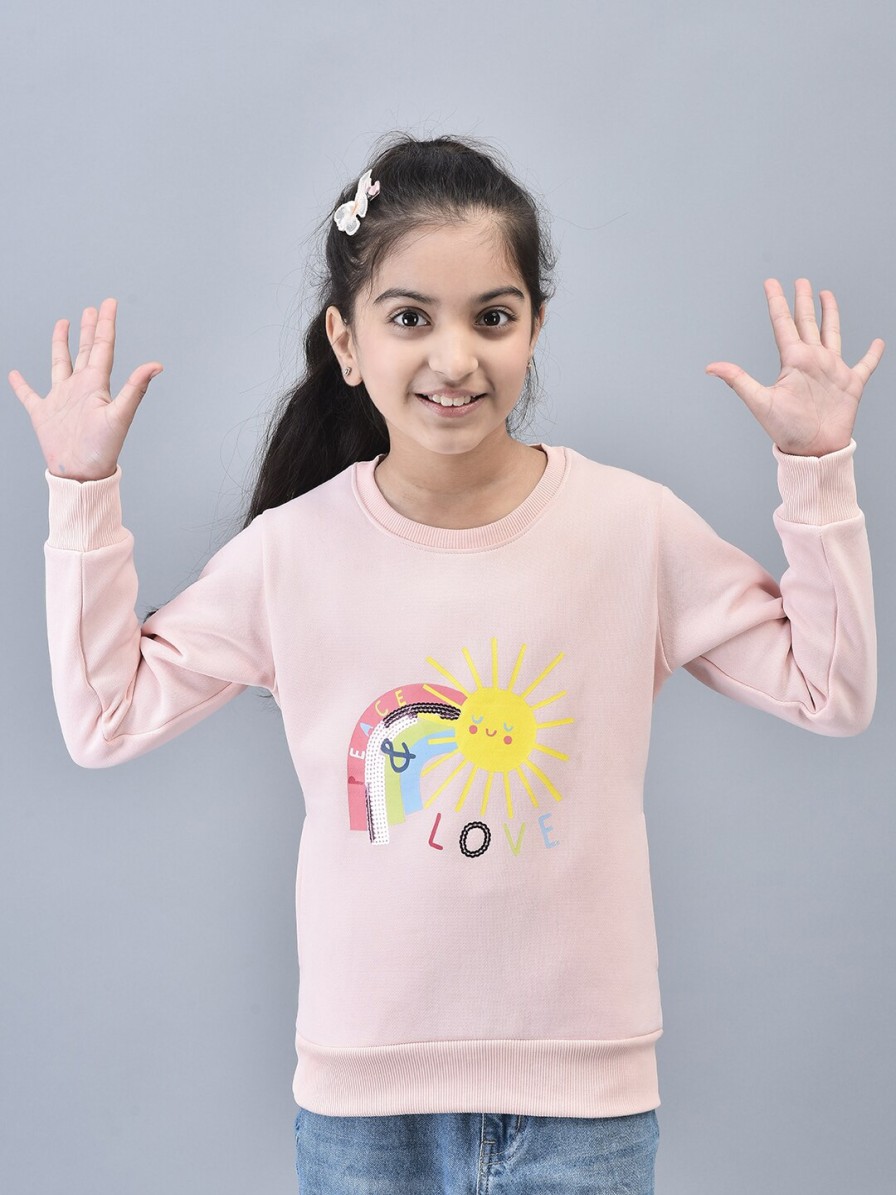 Kids Trenz Jacket, Sweater & Sweatshirts | Buy Trenz Girls Graphic Printed Pullover Sweatshirt - Apparel For Girls