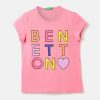 Kids United Colors of Benetton Tops | Buy United Colors Of Benetton Girls Round Neck Typography Printed Cotton Top - Apparel For Girls