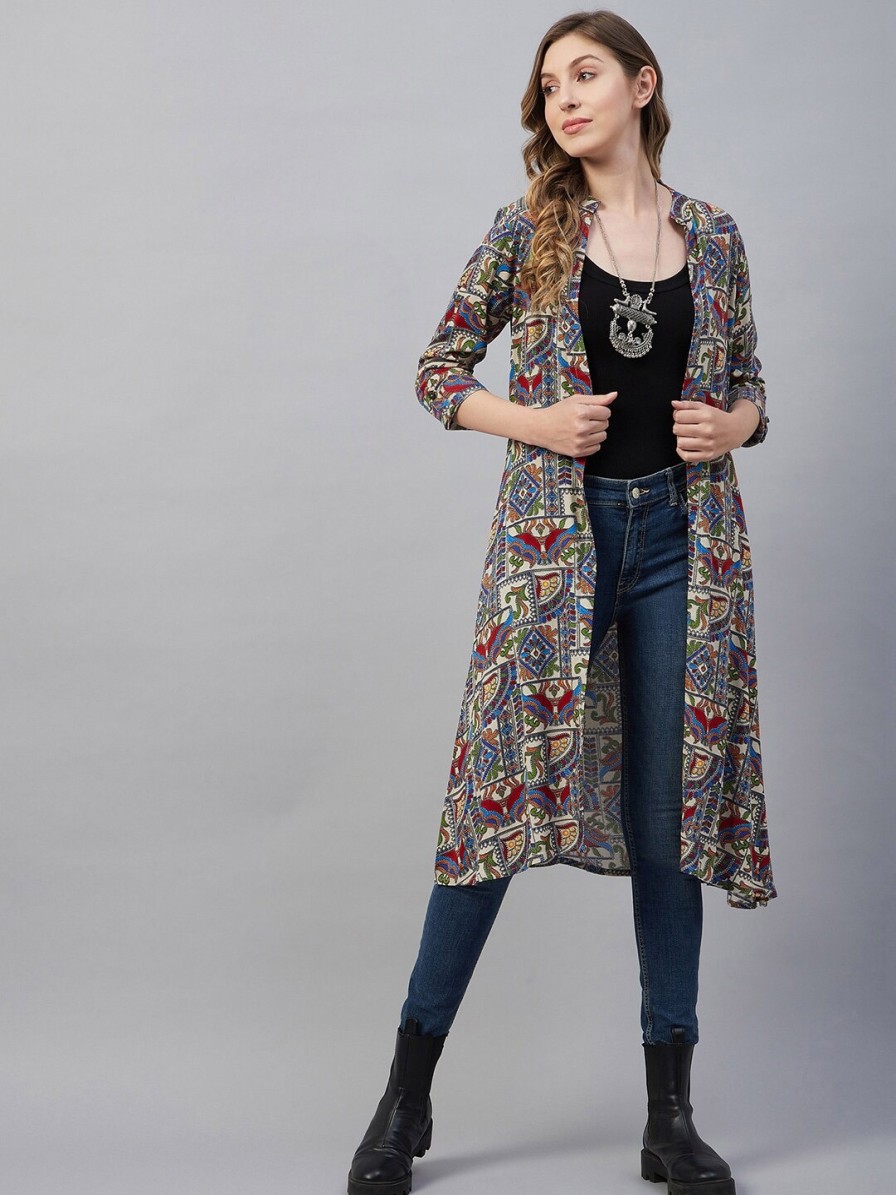 Women Azira Shrugs | Buy Azira Women Printed Longline Shrug - Apparel For Women