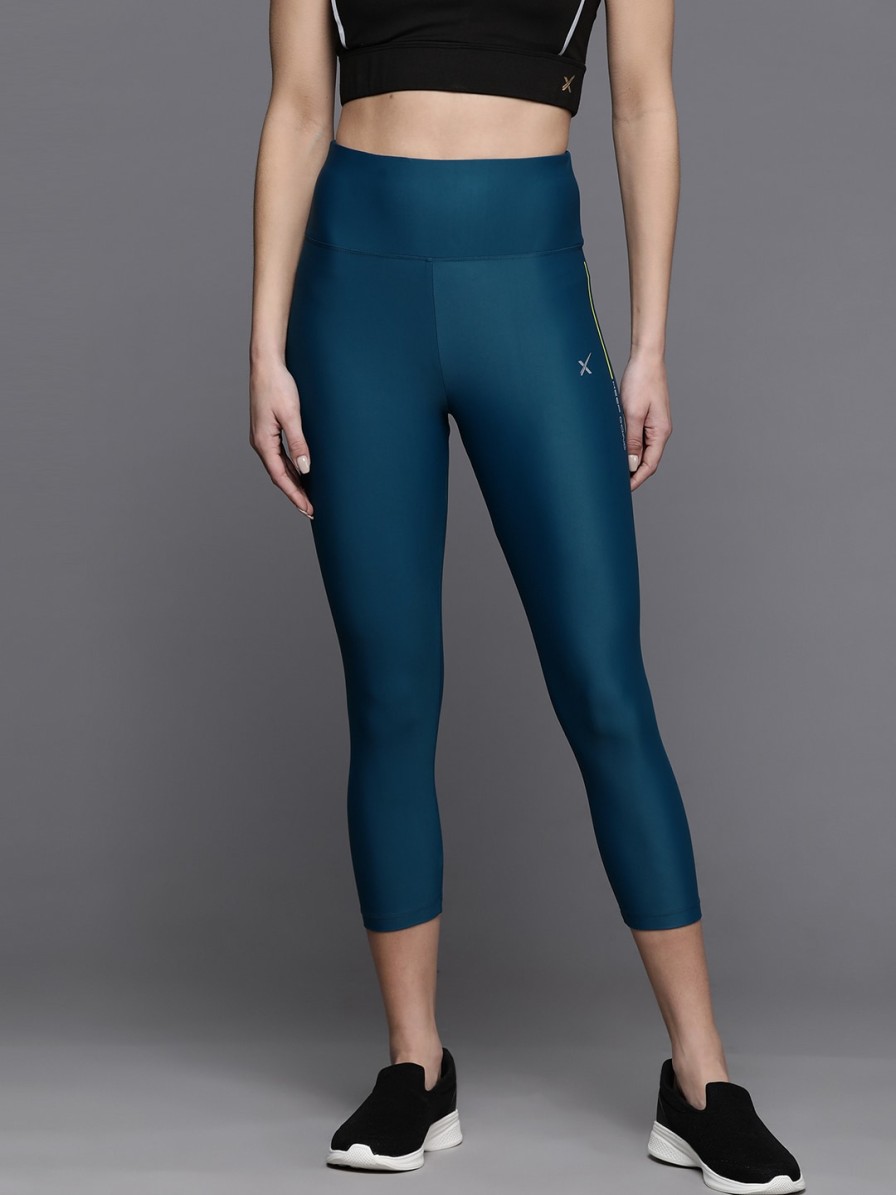 Women HRX by Hrithik Roshan Clothing | Buy Hrx By Hrithik Roshan Women Rapid Dry Three Fourth Length Training Tights - Apparel For Women