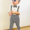 Kids BAESD Party Wear | Buy Baesd Boys Checked Dungaree With Shirt & Bow Tie - Apparel For Boys