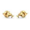 Women KUBERBOX Fine Jewellery | Buy Kuberbox Quirky Dolphin 18Kt Gold Earring 1.72 Gm - Accessories For Women