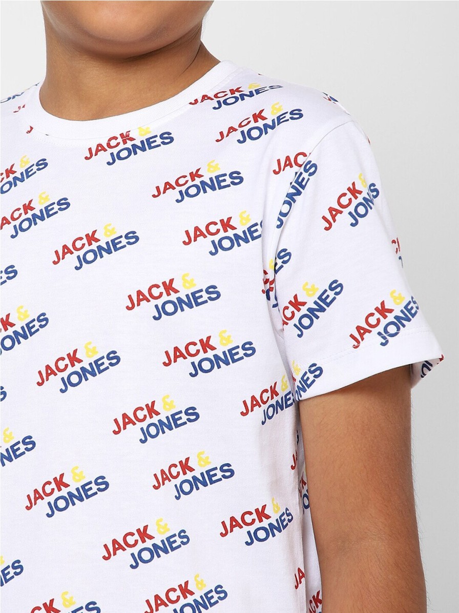 Kids Jack & Jones T-Shirts | Buy Jack & Jones Boys White Typography Printed T Shirt - Apparel For Boys