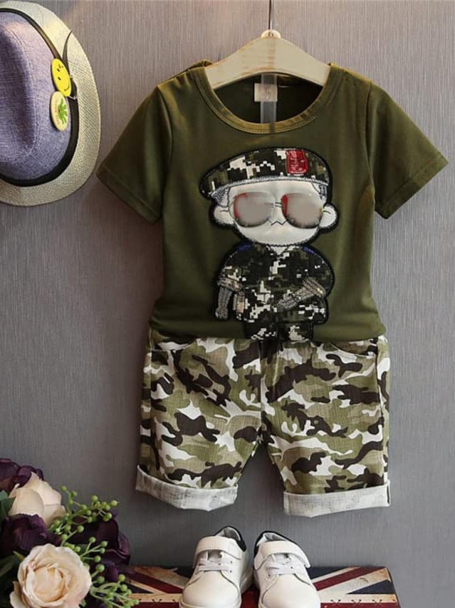 Kids Googo Gaaga Clothing Sets | Buy Googo Gaaga Boys Printed T Shirt With Shorts - Apparel For Boys