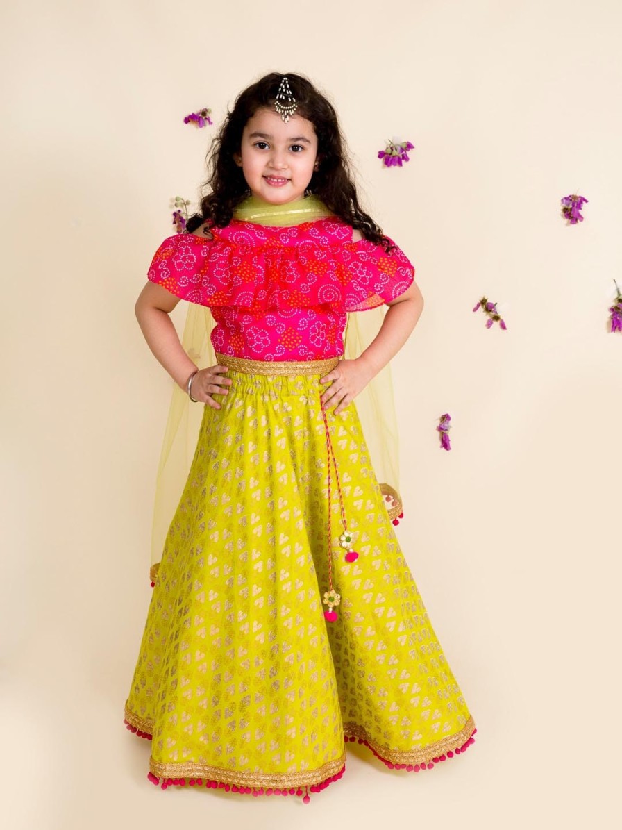 Women pspeaches Lehenga Cholis | Buy Pspeaches Girls Printed Ready To Wear Lehenga & Blouse With Dupatta - Apparel For Girls