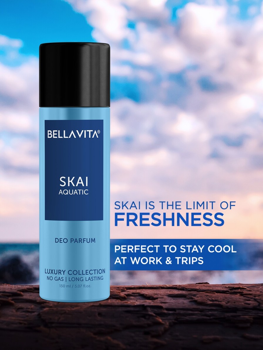 Men Bella Vita Organic Deodorants | Buy Bella Vita Organic Men Skai Aquatic Long Lasting Body Parfum 150 Ml - Personal Care For Men