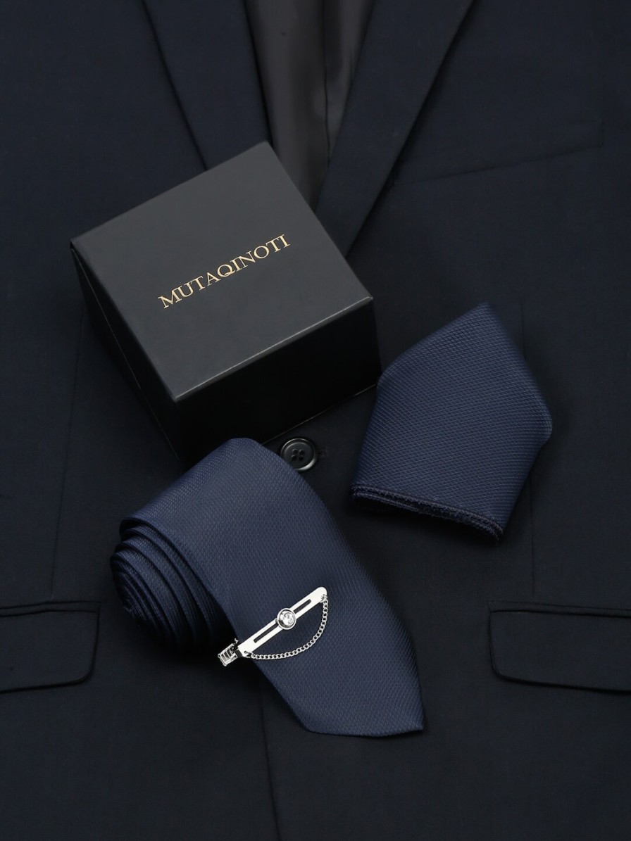 Men MUTAQINOTI Ties, Cufflinks & Pocket Squares | Buy Mutaqinoti Men Woven Silk Formal Skinny Tie - Accessories For Men