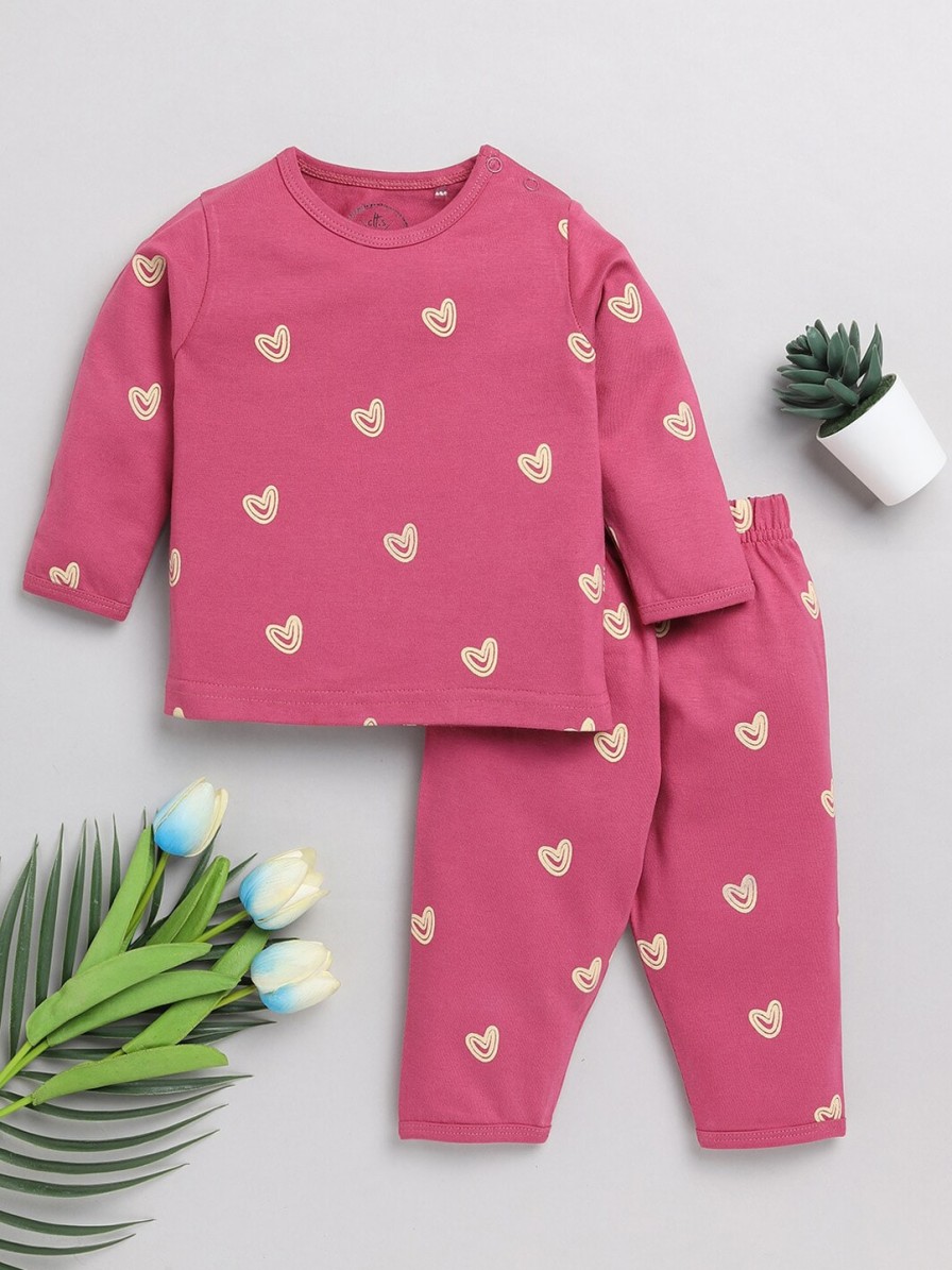 Kids Clt.s Nightwear & Loungewear | Buy Clt.S Infants Kids Conversational Printed Pure Cotton Night Suit - Apparel For Unisex Kids