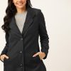 Women DressBerry Jackets & Coats | Buy Dressberry Women Black Solid Overcoat - Apparel For Women