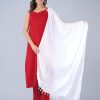 Women HERE&NOW Dupattas & Shawls | Buy Here&Now White Cotton Dupatta - Apparel For Women