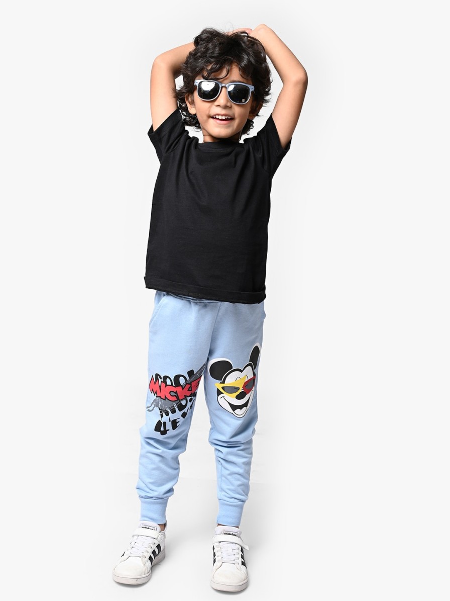 Kids Nap Chief Track Pants & Pyjamas | Buy Nap Chief Boys Blue & Black Printed Relaxed Fit Track Pants - Apparel For Boys