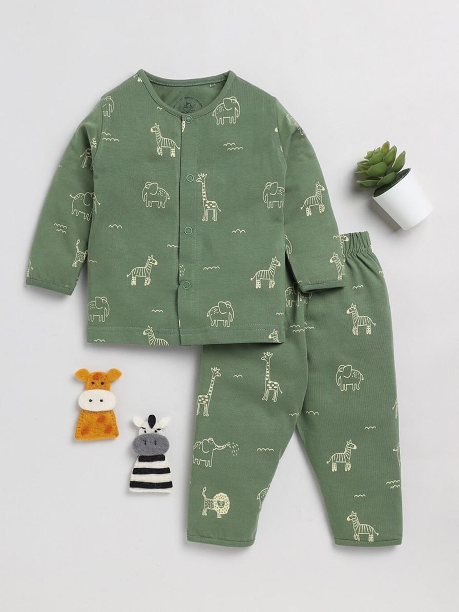 Kids Clt.s Nightwear & Loungewear | Buy Clt.S Kids Graphic Printed Night Suit - Apparel For Unisex Kids