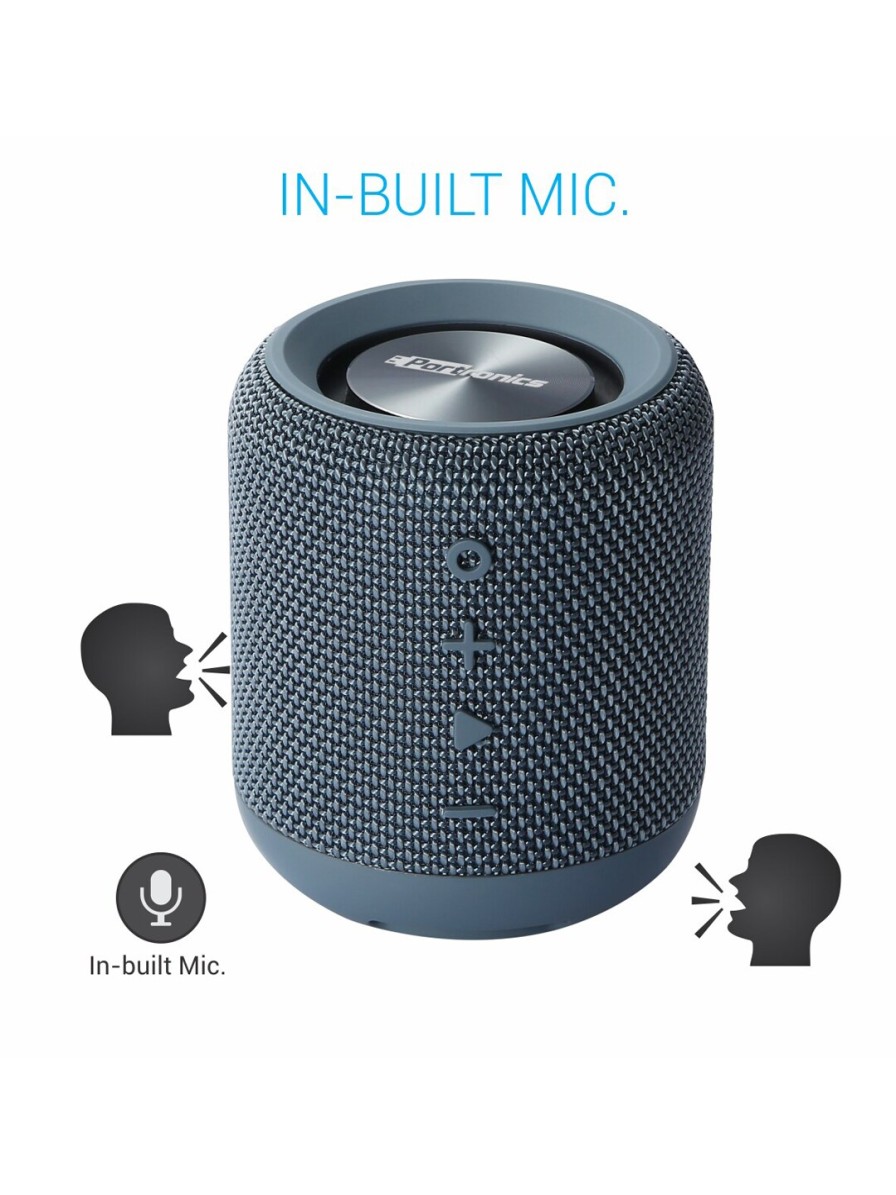 Men Portronics Speakers | Buy Portronics Blue Solid Portable Bluetooth Speaker - Accessories For Unisex