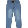 Kids Urbano Juniors Trousers | Buy Urbano Juniors Boys Blue Faded Tapered Fit Joggers Trousers - Apparel For Boys