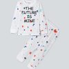 Kids BE AWARA Nightwear & Loungewear | Buy Be Awara Kids Typography Printed Pure Cotton Night Suit - Apparel For Unisex Kids