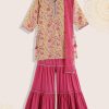 Kids Biba Kurta Sets | Buy Biba Girls Red Floral Printed Kurta With Sharara & With Dupatta - Apparel For Girls