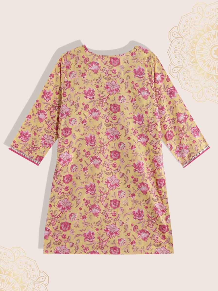 Kids Biba Kurta Sets | Buy Biba Girls Red Floral Printed Kurta With Sharara & With Dupatta - Apparel For Girls