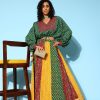 Women Sangria Lehenga Cholis | Buy Sangria Bandhani Print Cotton Ready To Wear Fusion Lehenga Set - Apparel For Women