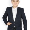 Kids SG YUVRAJ Party Wear | Buy Sg Yuvraj Boys Navy Blue Solid Regular Fit Single Breasted Blazer - Apparel For Boys